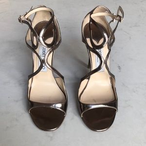 Jimmy Choo Lance Gold/Copper Heels. 37.5.
